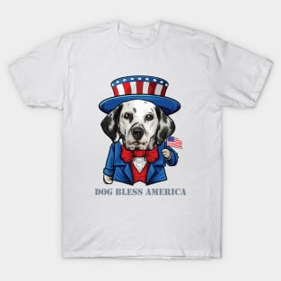 Dalmatian Dog Bless America T-Shirt